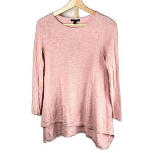 Eileen Fisher 3/4 Sleeve Lightweight Linen/Cotton Sweater Sz PP (2-4 Petite) EUC